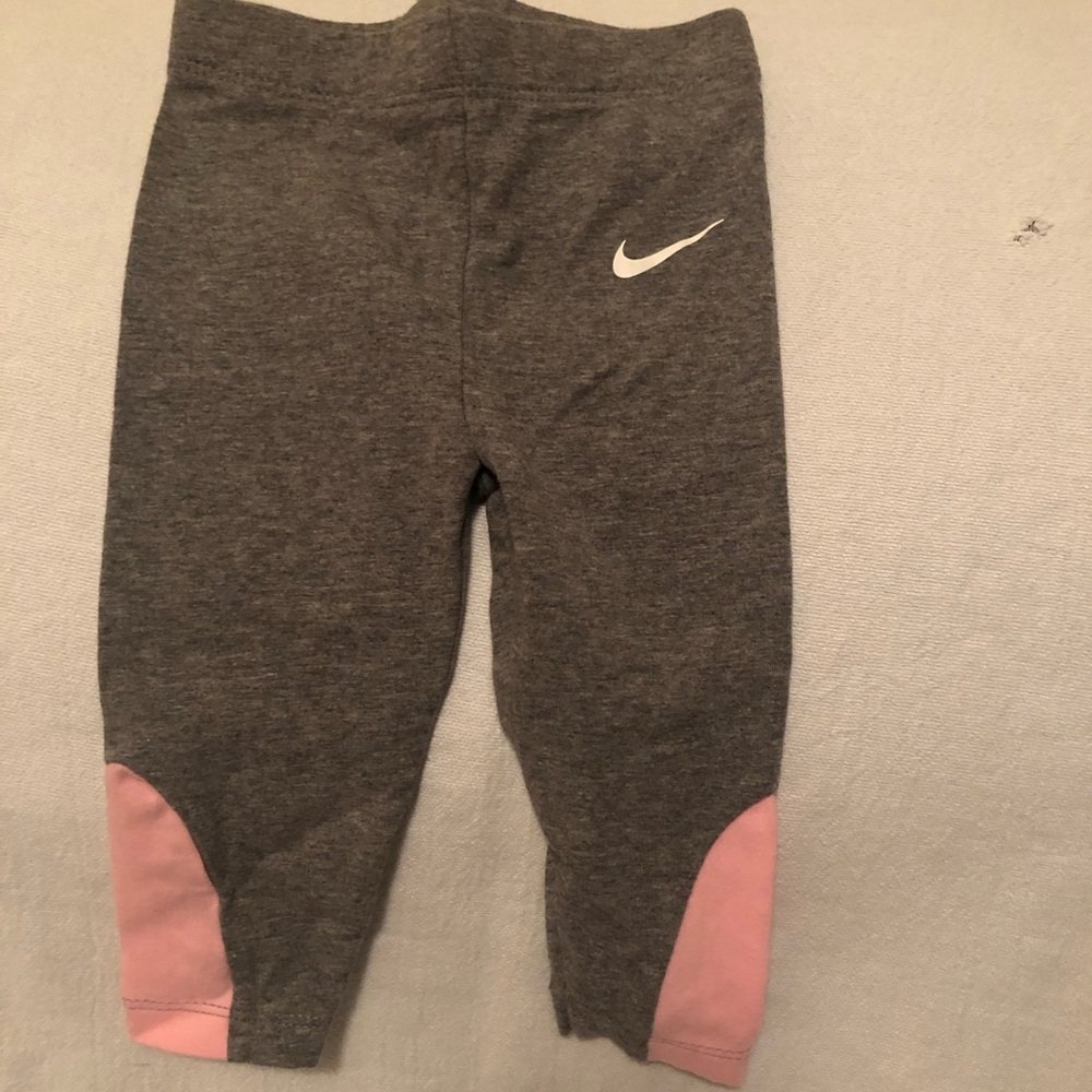 Gray with Pink NIKE Leggings for your little one. Size 9M